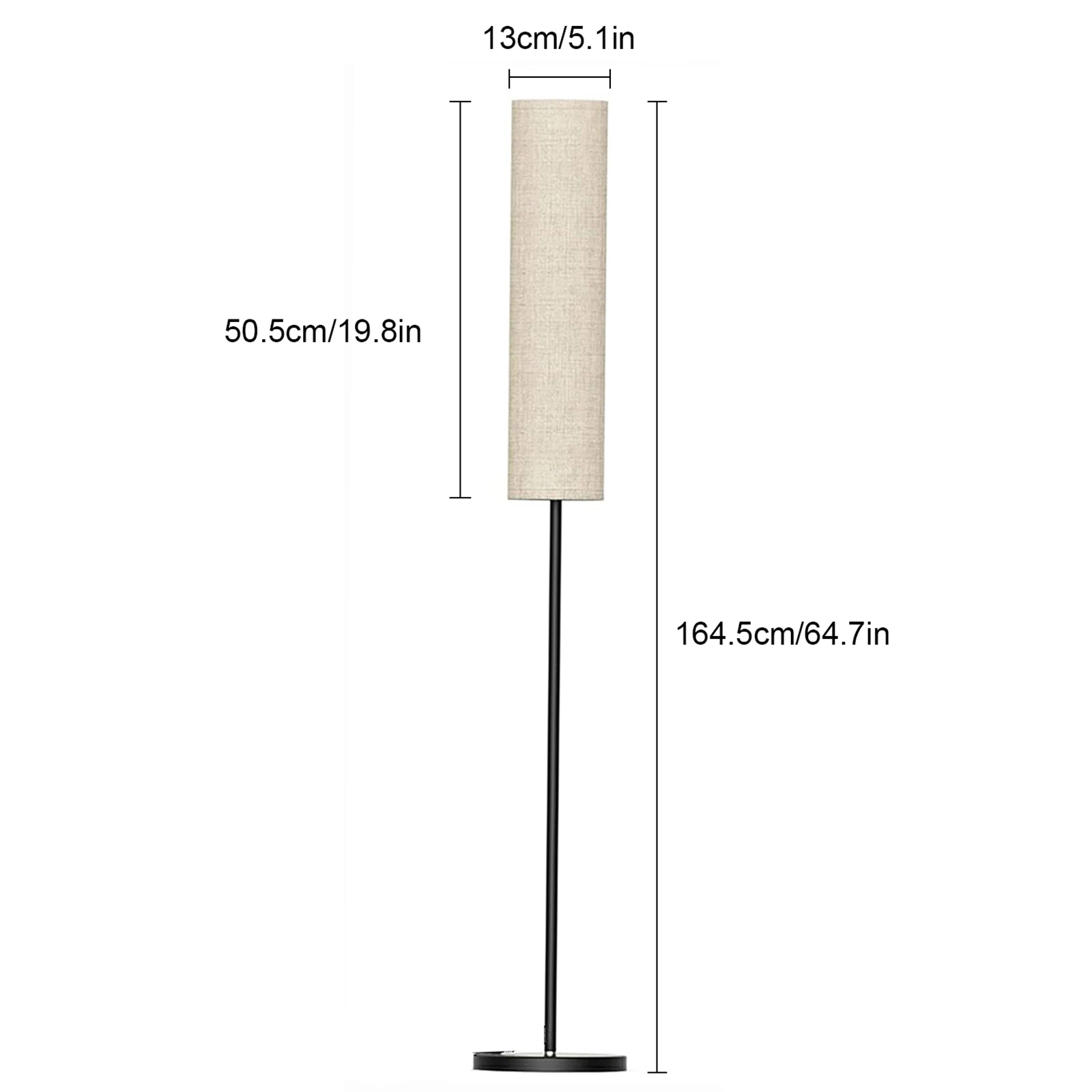 126LEDs Floor Lamp side view