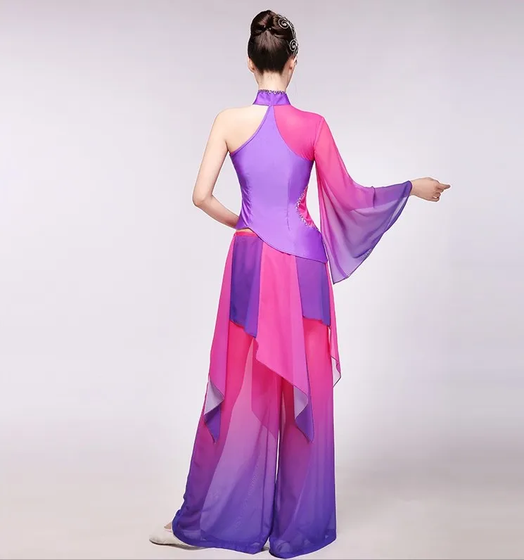 Ailian Classical Dance Clothes Folk Dance Performance Clothing Modern Fan Clothes Costume prom dresses WOMEN
