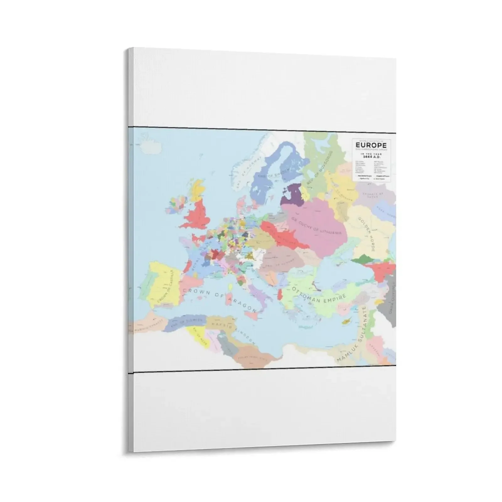 

Europe in 1444 AD Canvas Painting Bedroom deco decorative items for home