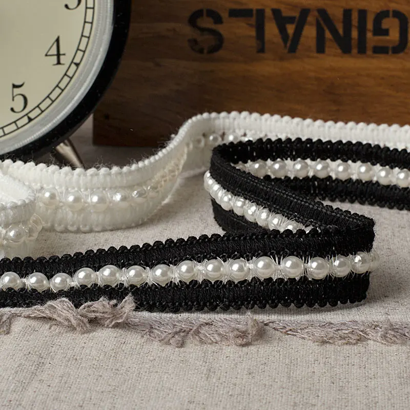 Qualità 2Cm Pizzo Con Perline A Mano Accessori Fatti A Mano Telas Accessori De Costura Vestido De Festa De Casamento