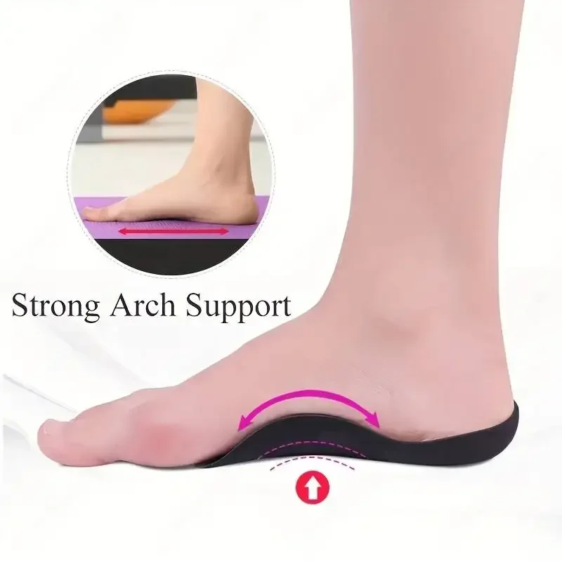 1 Pair Orthotic Insoles For Flat Feet O-Shaped Legs And Plantar Fasciitis - Unisex Arch Support Shoe Inserts 3