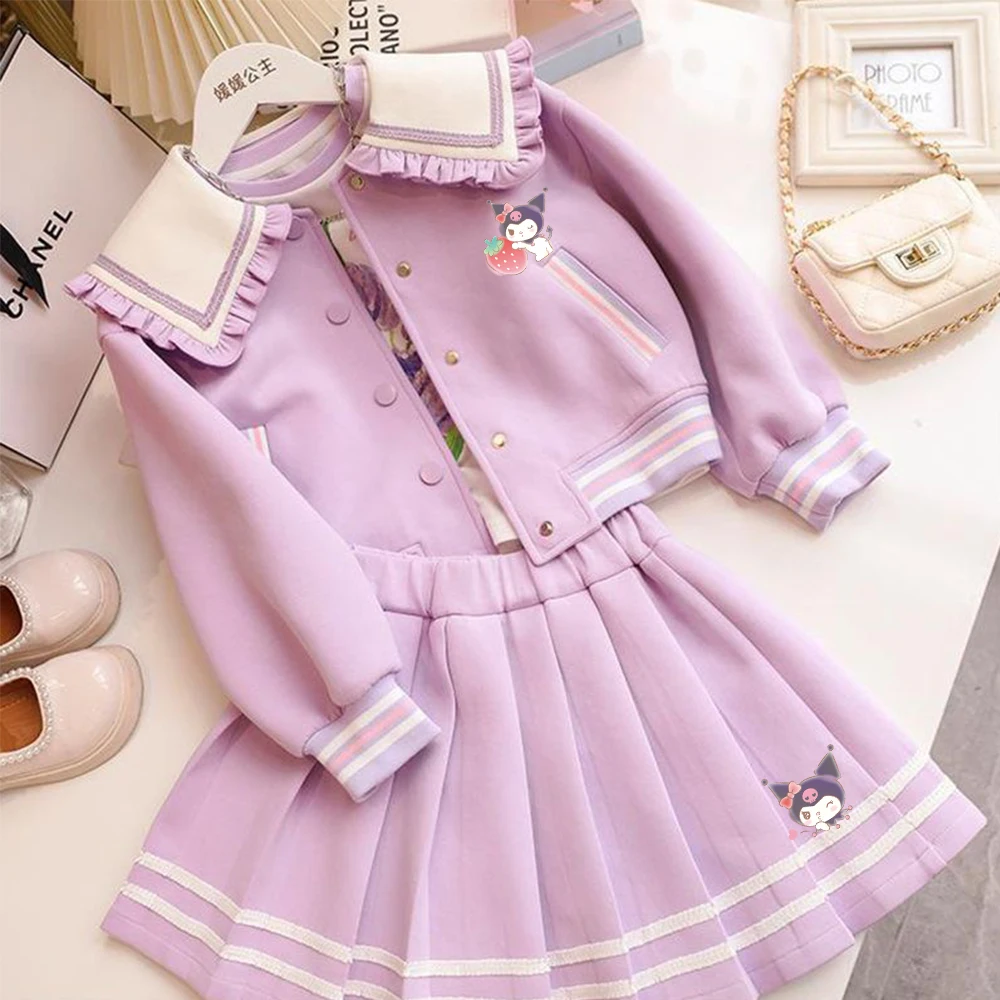 anime-sanrios-kuromi-kinder-m-dchen-prinzessin-2-st-ck-kleidung-sets