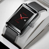 Minimalist Men Fashion Ultra Thin Watches Simple Men Business Stainless Steel Mesh Belt Quartz Watch Leisure Men Watch 1