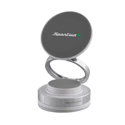 Magnetic Car Phone Mount with Mechanical Vacuum Suction Cup and Navigation Holder - 1pc (White For Sportiva)