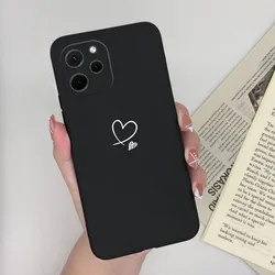 Heart Silicone Matte Shockproof Phone Case - Soft Back Cover, Enhanced Protection for Huawei Enjoy 50Z 4G (MB3)