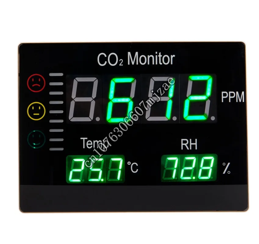 HTI 2023 HT-2008 Portable CO2 Meter Air  ppm Digital Wall Mount Indoor Gas Detector C02 meter