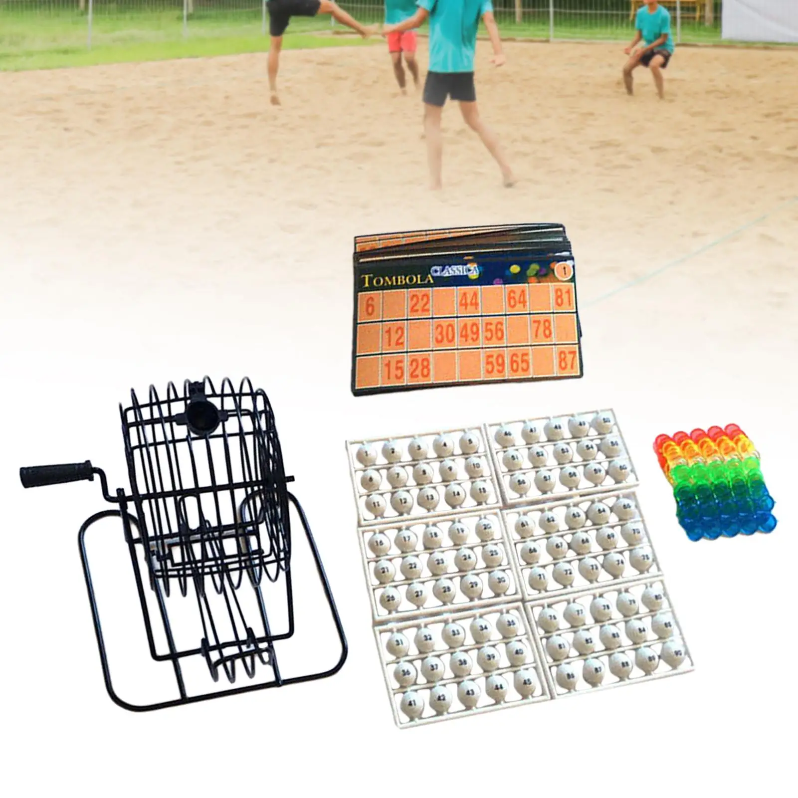 Traditional Bingo Game Classic Vintage Professional Metal Bingo Set Bingo Machine Toy for Party Travel Home Bingo Hall Holiday