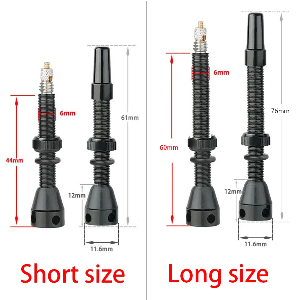 Bicycle Tubeless Tire Presta Valve Alloy Stem 44/60 F/V Removable Tire Tool bike valve Cycling Part