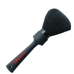 Premium Barber Salon Soft Hairbrush & Neck Duster (Black)