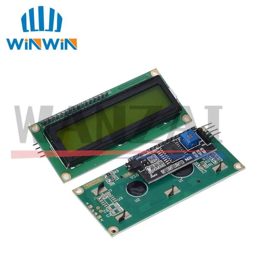 LCD1602 1602 LCD Modul Blau/Gelb Grün Bildschirm 16x2 Zeichen LCD Display PCF8574T PCF8574 IIC I2C Interface 5V für Arduino – Detail 8