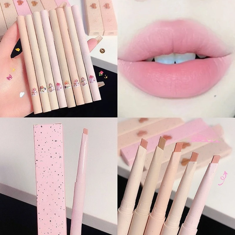 Matita per labbra opaca Penna per rossetto per labbra Matita per labbra colorata impermeabile a lunga durata Penna per rossetto
