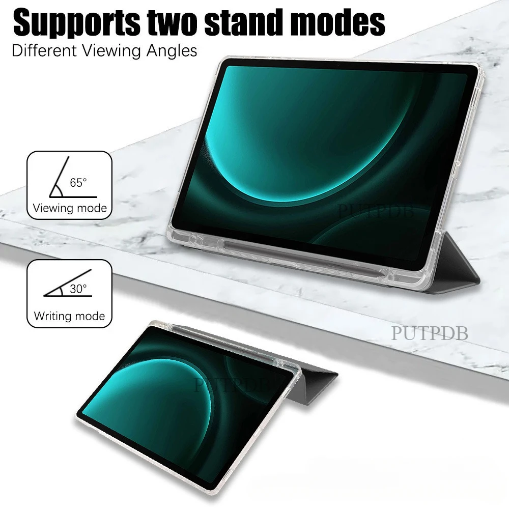 Sleek PU Leather Tablet Case with Pencil Holder