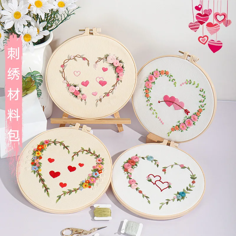 Craftways Be My Valentine Hoop Stamped Embroidery Kit