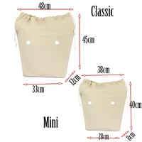 2024 New Large Capacity Insert Inner bag for Big Mini Obag Classic Mini Drawstring Colorful Inner Microfiber Fabric for O Bag 2