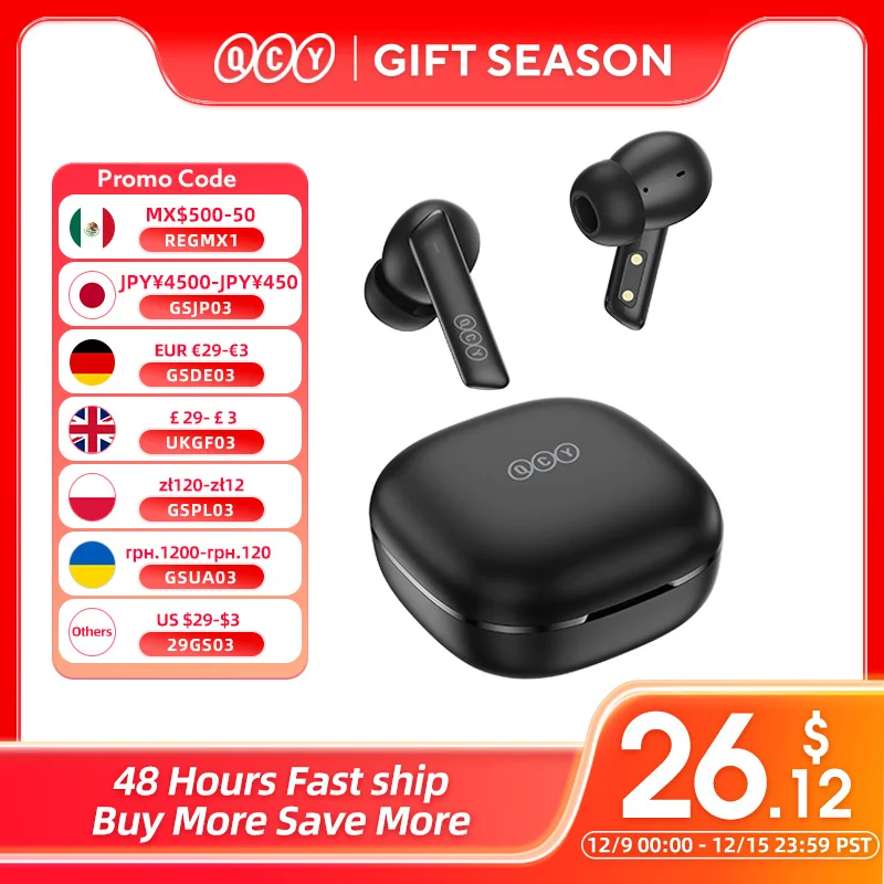 Cuffie Bluetooth 5.4 BUGANI In-ear Con ENC, 32 Ore Di Autonomia E Ricarica USB-C – IPX6