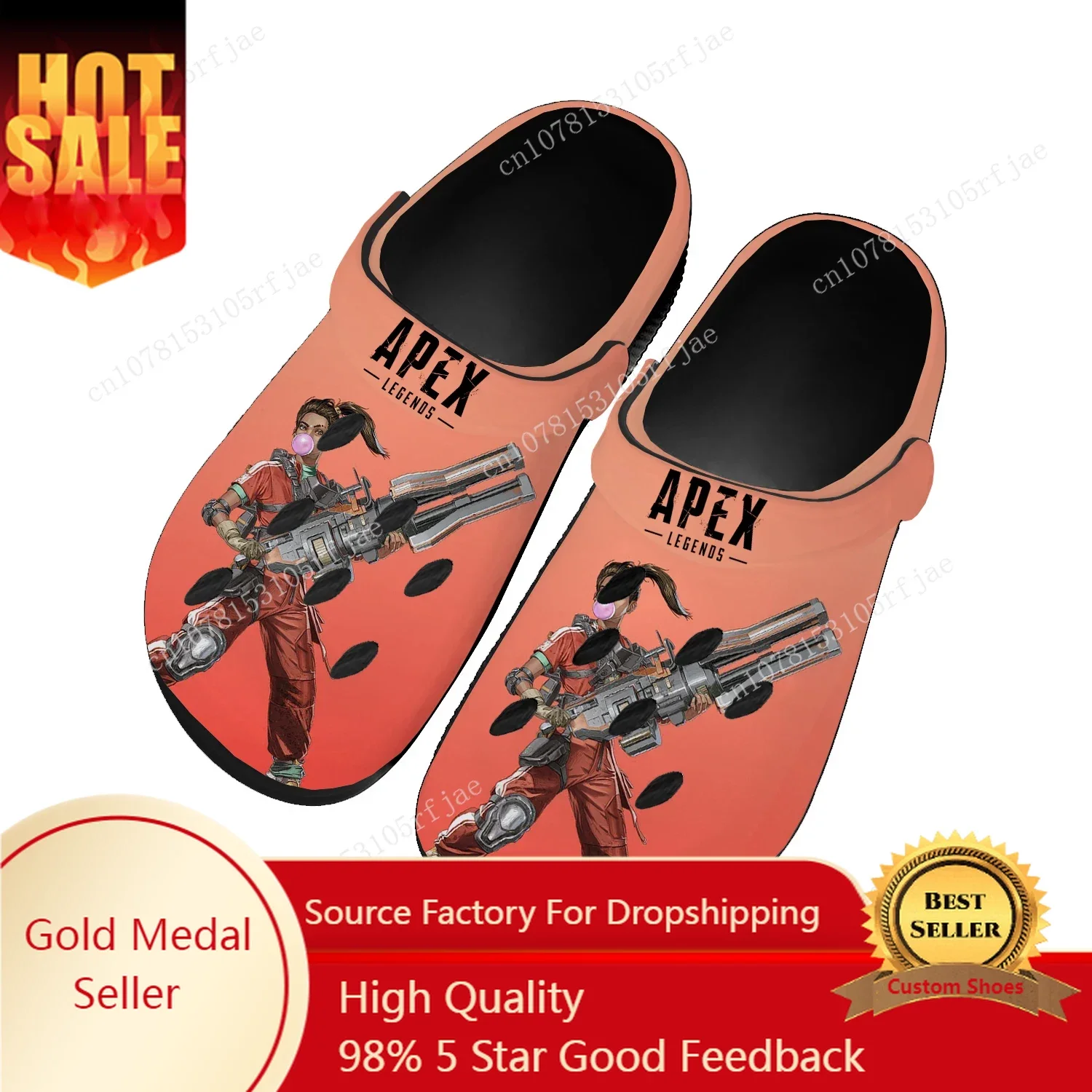 

Apex Legends Rampart Home Clogs Cartoon Game Mens Womens Teenager Tailor Made Water Shoes Garden Beach Hole Slippers Sandals