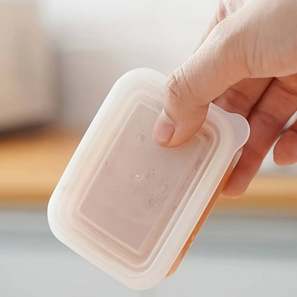 

with Lid Mini Food Fresh-keeping Box Portable Sealed Plastic Packing Box Round/rectangle Rice Sub-Packing Box Refrigerator
