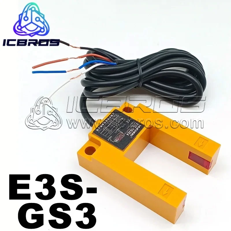 Slot Sensor Sortido Fotoelétrico Indutivo em Forma de u Nível de Elevador E3s-gs3e4 Fios Fios Npn Pnp24v