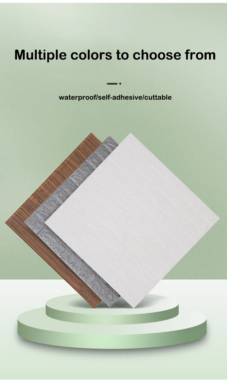 Description Picture 6 of item70cm*1m 3D Brick Pattern Wall Panels Wallpaper DIY Waterproof for Living Room Bedroom Kitchen Background Wall Decoration