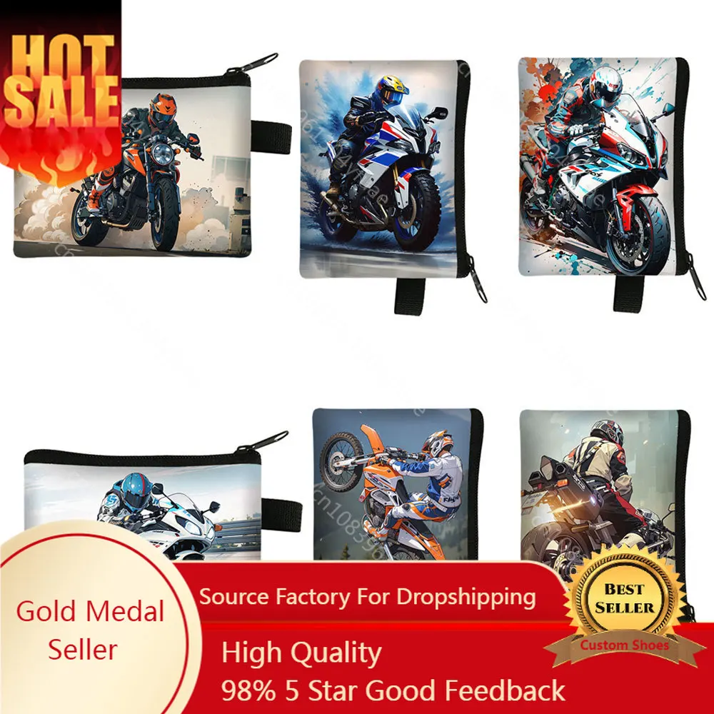 

Cool Motorcycle Coin Purse Motorbike Credit Card Money Bag Motor Bicycle Lipstick Earphones Coin Bag Small Wallets Mini Purse