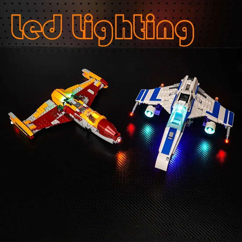 

Набор осветительных приборов для Lego 75364 Starings Warsed, Новая Республика, Звездный истребитель, не включает Строительные блоки (только светодиодный фотонабор)