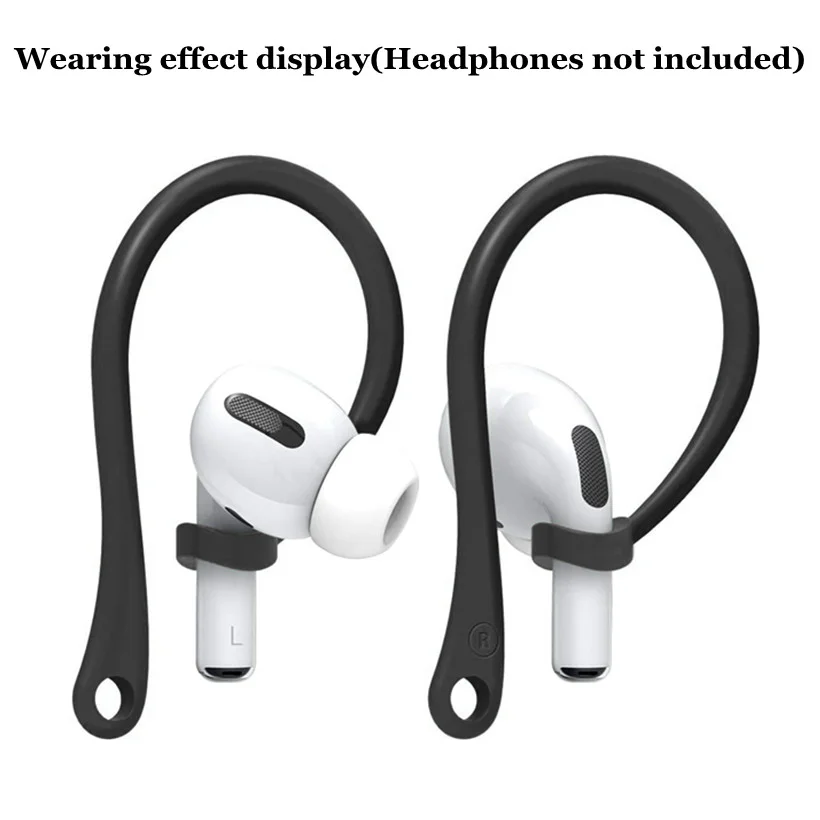 1Pair Anti-lost Earhook Eartips Secure Fit soft TPU Wireless Earphone Protective Accessories Holders For Apple AirPods 1 2 3 Pro