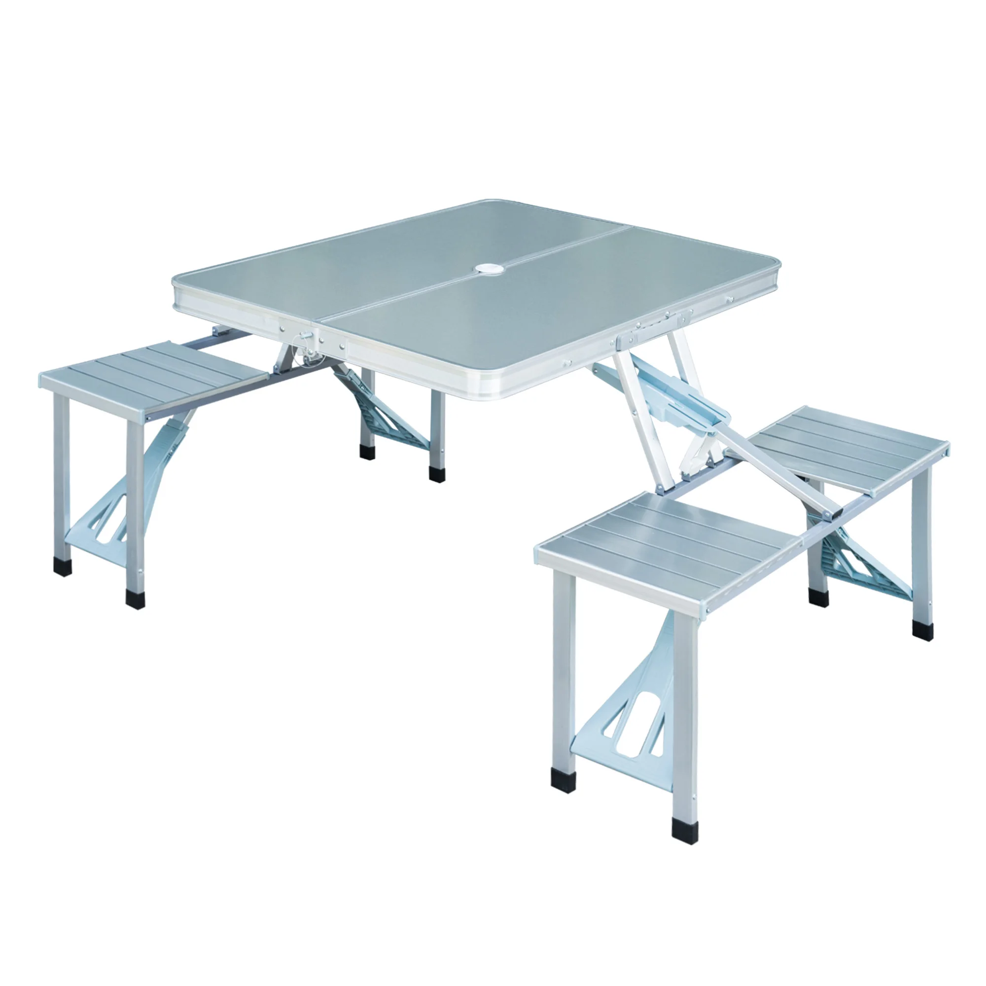 Aosom Camping Table And Bench Seats Outsunny Portable Folding