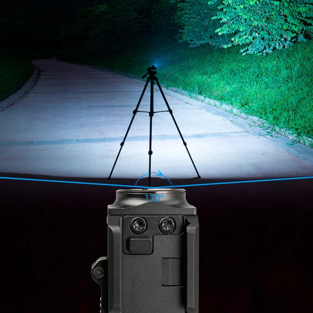 TrustFire-linterna LED táctica GM23, luz GL0ck de 800 lúmenes montada en Riel, recargable por USB