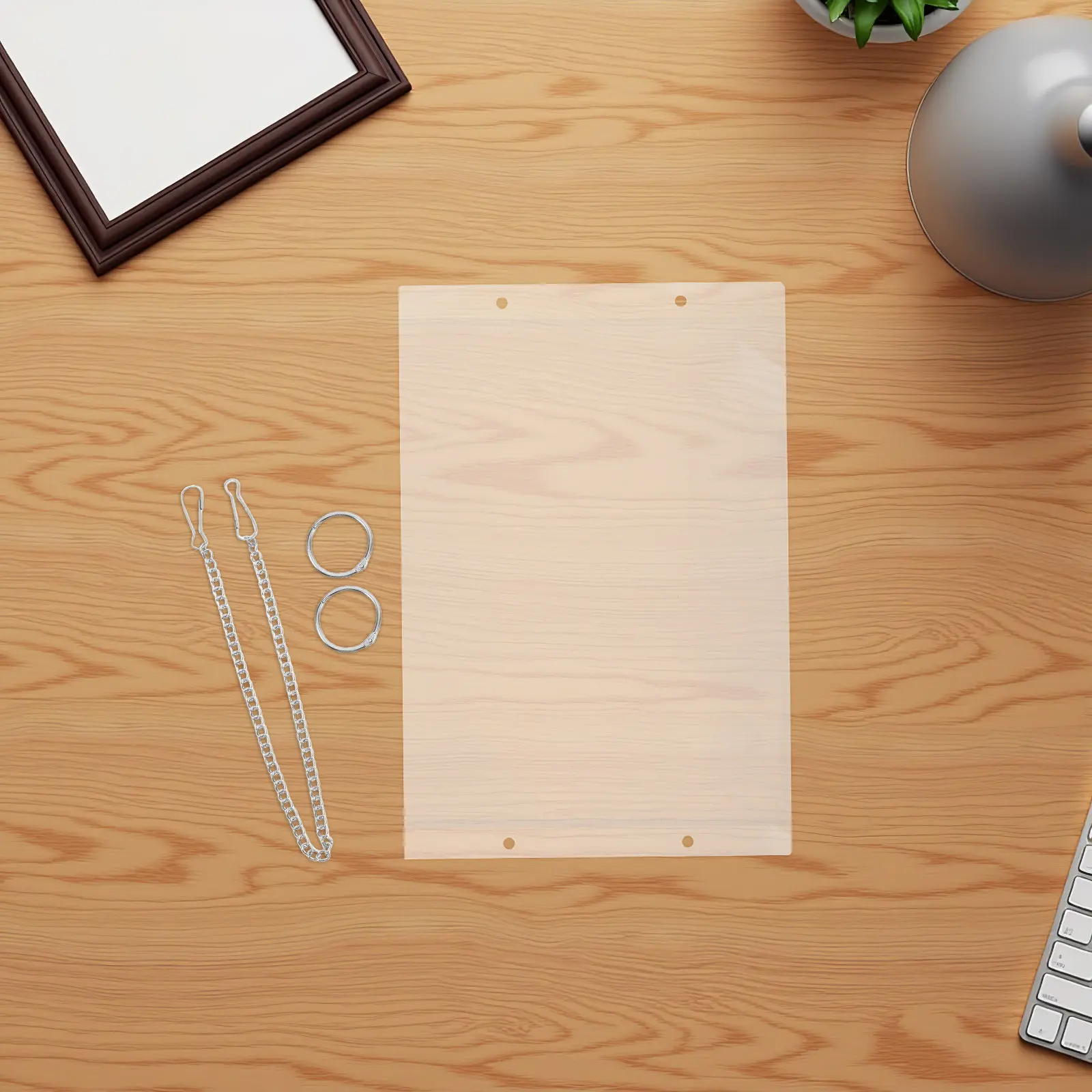 1세트 투명 걸이형 가격표시 카드 디스플레이 가방 A5 측면 로딩 라벨 포켓 슈..