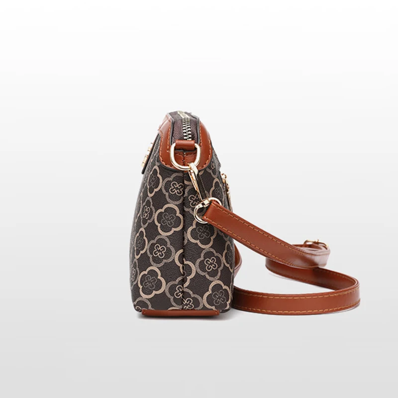 Summer Phone Bag Small Shoulder Bag Lady Versatile Casual Shell Bag Top Layer PU Leather Crossbody Handbag for Women