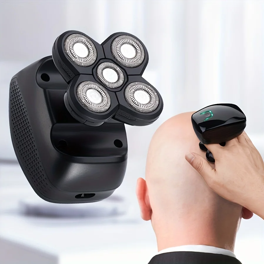 전기 회전 면도기는 대머리 기계, USB 충전으로 사용할 수 있습니다.