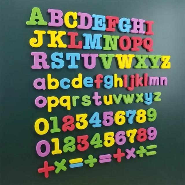 Magnetic Letters Numbers Alphabet ABC 123 Fridge Magnets with EVA Educational Preschool Learning ToySet Uppercase Lowercase Math 4