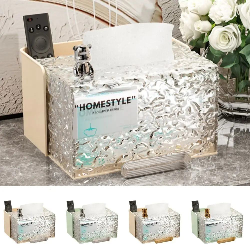 Waterproof Wall Tissue Box Punch-free Multi-purpose Tissue Roll Dispenser Wall Decorative Wall Hanging Tissue Hanger Household