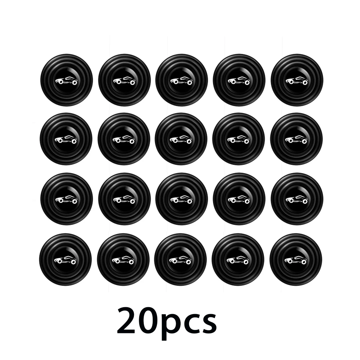 20pcs Silicone Car Door Pads Shock-Absorbing Silent Mat Anti-collision Protector Stickers Buffer Gasket Auto Accessory