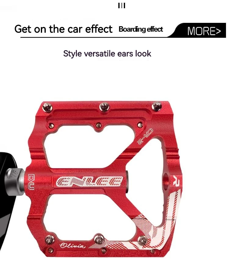 ENLEE Bicycle Pedal Lightweight CNC Aluminum Alloy Durable DU Bearing Non-Slip MTB BMX Road Bike Pedals 