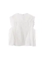 Women's Lace Embroidery Blouses, O Neck, Sleeveless, Front Tied, Female Shirts, Chic Tops, Fashion - Image 3