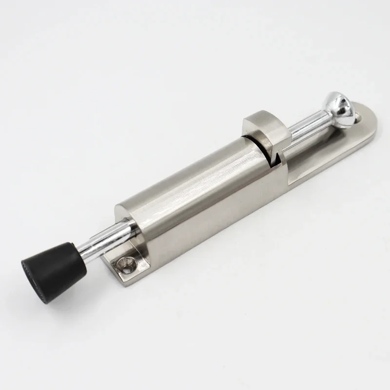 Stainless Steel Telescopic Door Stopper Silver Spring Loaded Step-On Door Holder Stops For Household Hardware