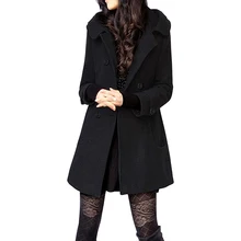 

Women's Fall Wool Peacoat Shawl Collar Irregular Plaid Jacket with Belt