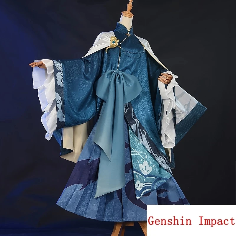 

2023 The New Game Genshin Impact Anime Peripheral Xingqiu Five Song Fairy Two-dimensional Female Ancient Style Cosplay Costume