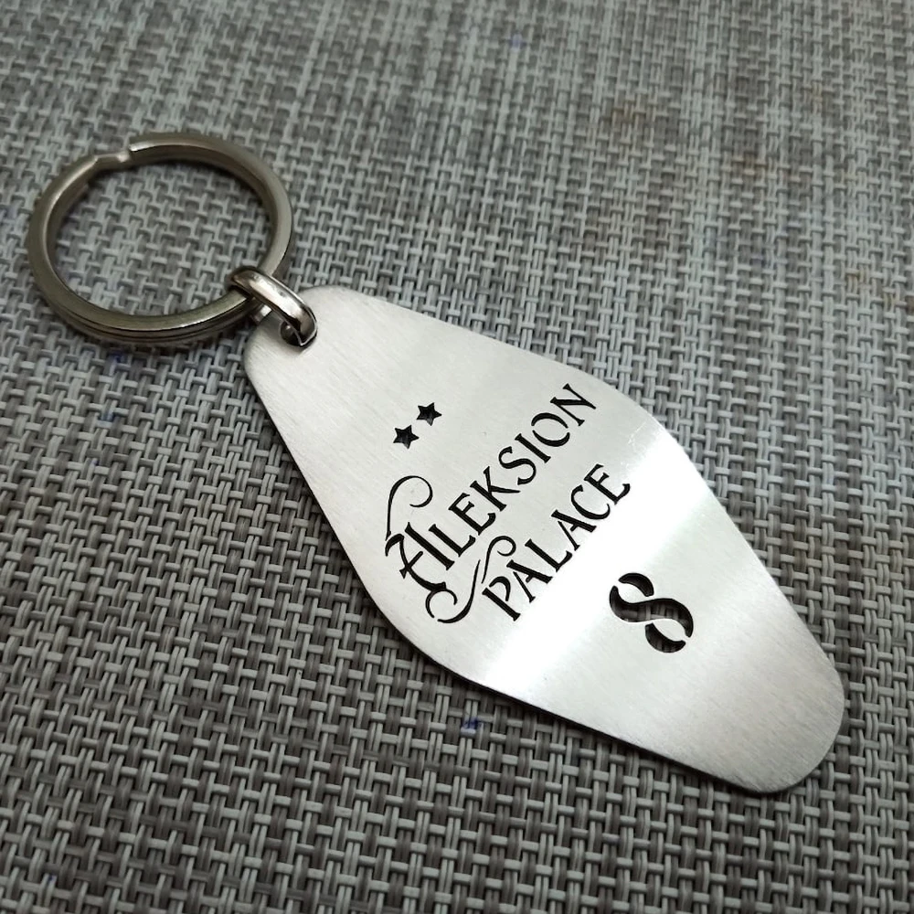 Customized Metal Stainless Steel Hotel Keychain With Logo And