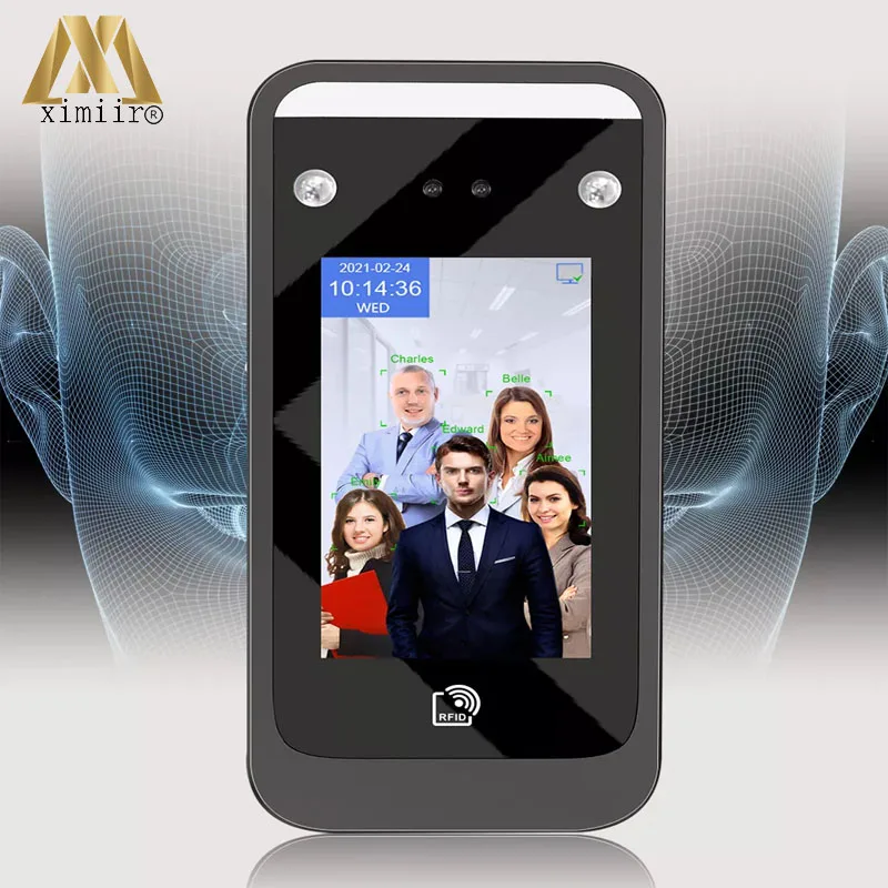 AI06 Visible Light QR Code Smart Access Control Time Recording Device Face Recognition Time Attendance Machine