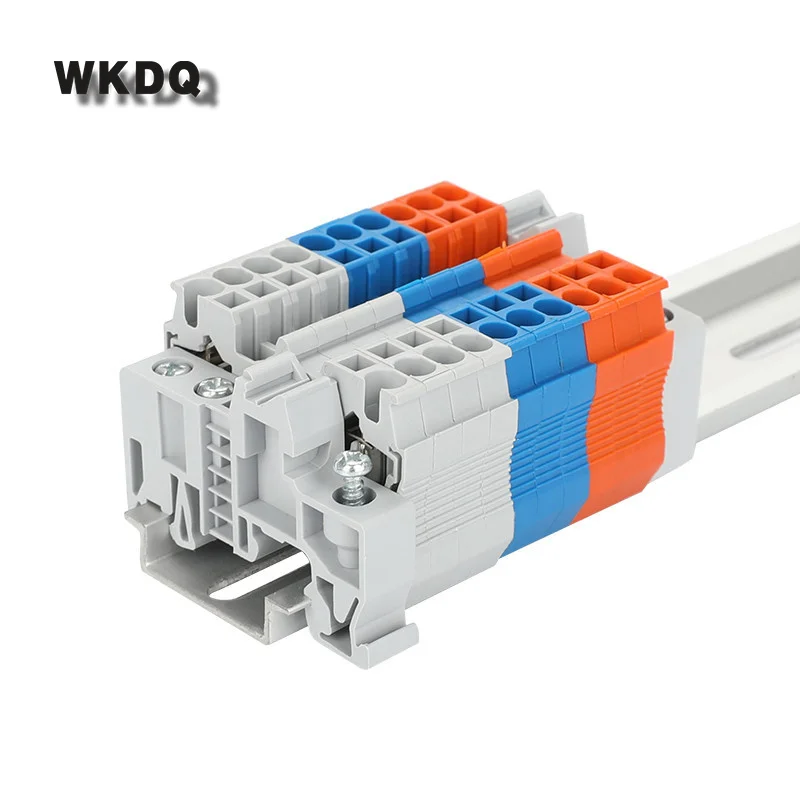 E/UK E/UK-2 WKF35 End Clamp 10Pcs Mounting NS35 DIN Rail Terminal Block Stopper Accessories Supporting Ends Termin Bracket wire connectors din rail terminal block din rail din rail bracket