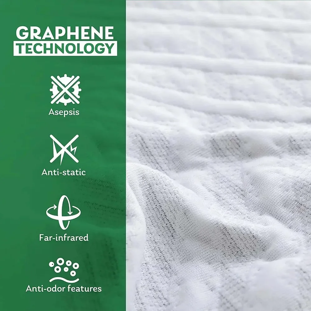 RV Mattress King, 10 Inch Memory Foam Camper Mattress Bed in a Box Made in USA CertiPUR-US Certified, White