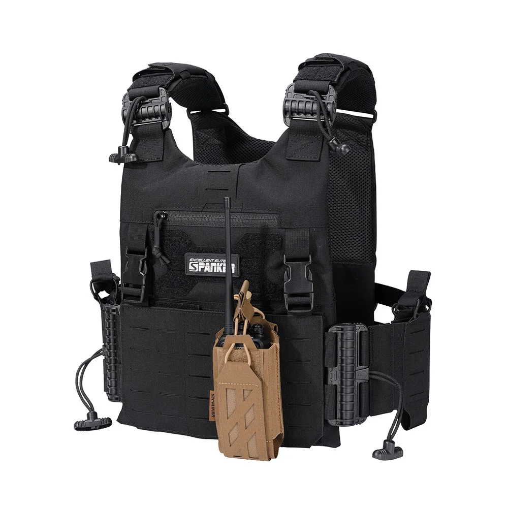 Tactical Radio Pouch Hunting Walkie Talkie Holder Open-Top Interphone Hanging Bag Molle Nylon Magazine Pouch 3