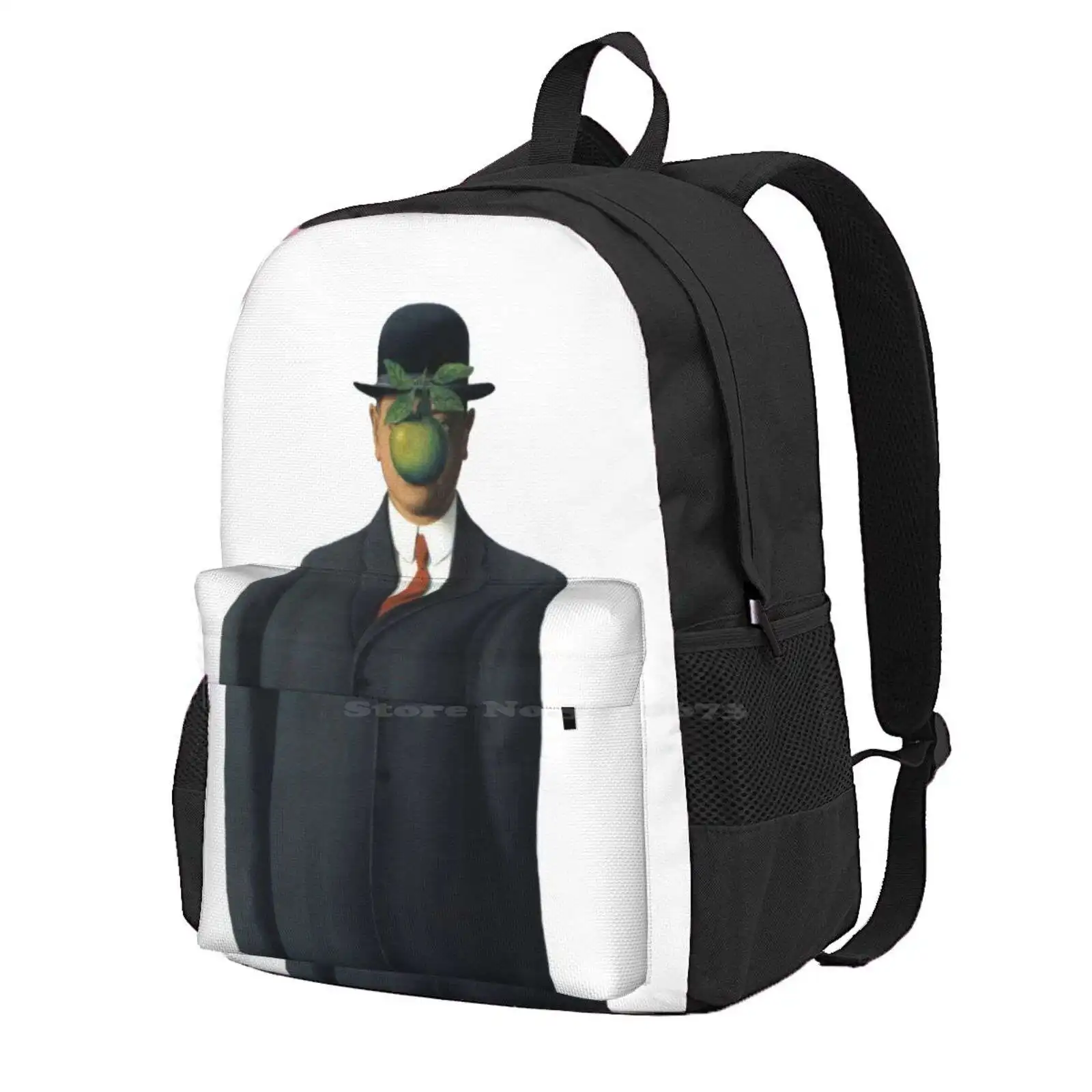 

René Magritte-The Son Of Man Sticker Women Men Teens Laptop Travel School Bags Rene Magritte The Son Of Man Surrealism Salvador