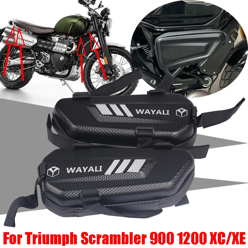 Bolsa de moto Bolsa para parachoques de motocicleta Bolsa impermeable para  marco lateral de motocicl ISE MOUNT