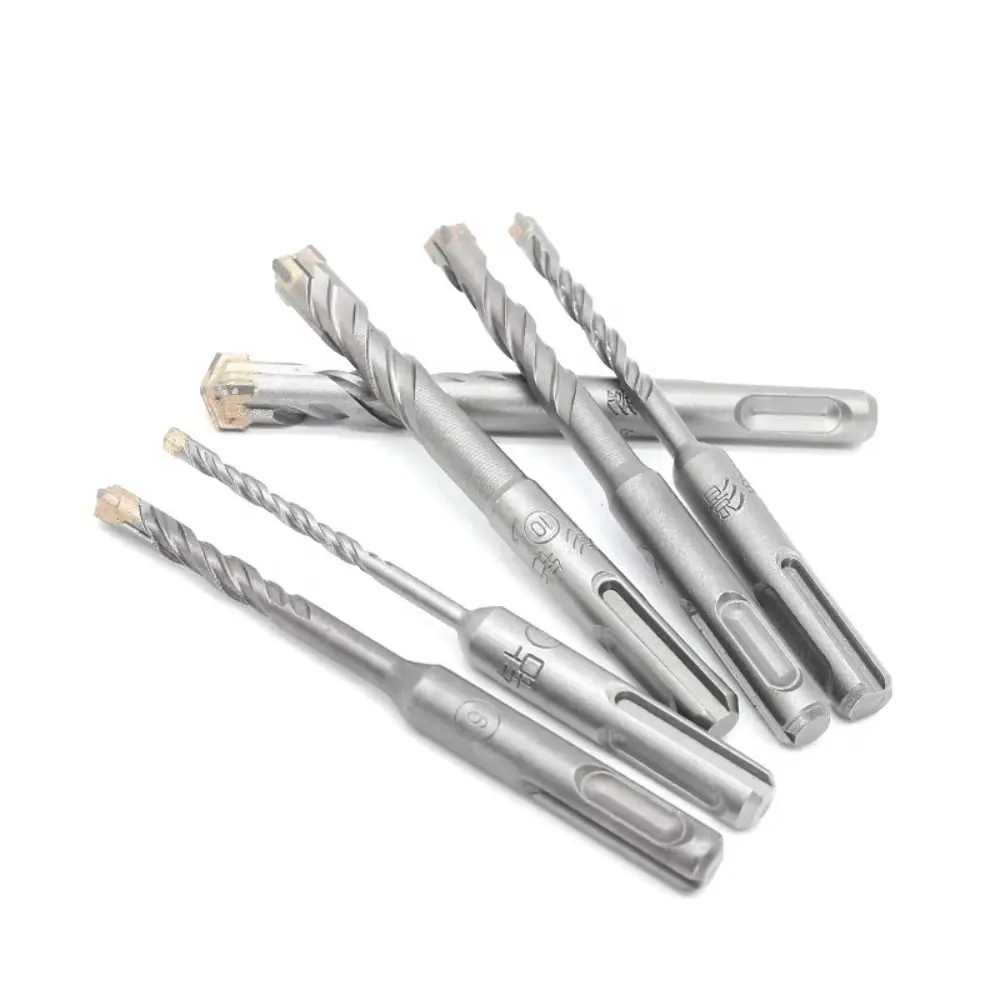 1Pcs Cross Tips Concrete SDS Plus Drill Bit 4/5/5.5/6/8/10/12mm 4 Cutters Impact Drills Round Shank Electric Hammer Drill Bit