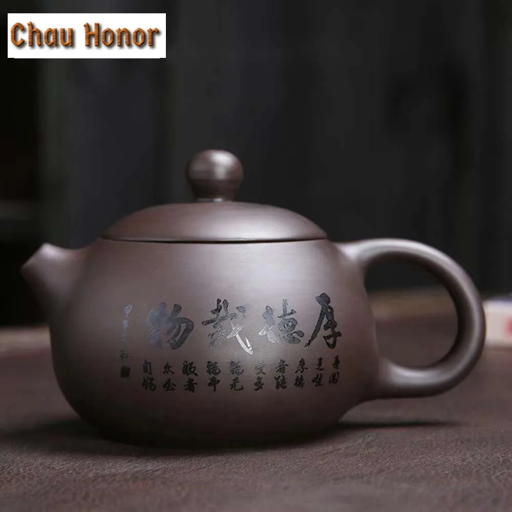 Portable Tea Set Teapot Handmade Purple Clay Tea Pot 4 Cups Set Zisha Ceramic Chinese Zisha Kungfu Cha Pottery Teapot Travel Kit