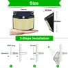 1/2/4 PCS 432 LED Solar Lights Outdoor Motion Sensor Waterproof Solar Wall Lamp 3 Modes Solar Security Light for Garden Patio 6