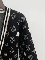 Fashionable and Simple Autumn and Winter Commuter Embroidery Knitting Cardigan Jacket 1